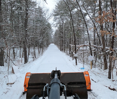 Video of snowplowing the rail trail